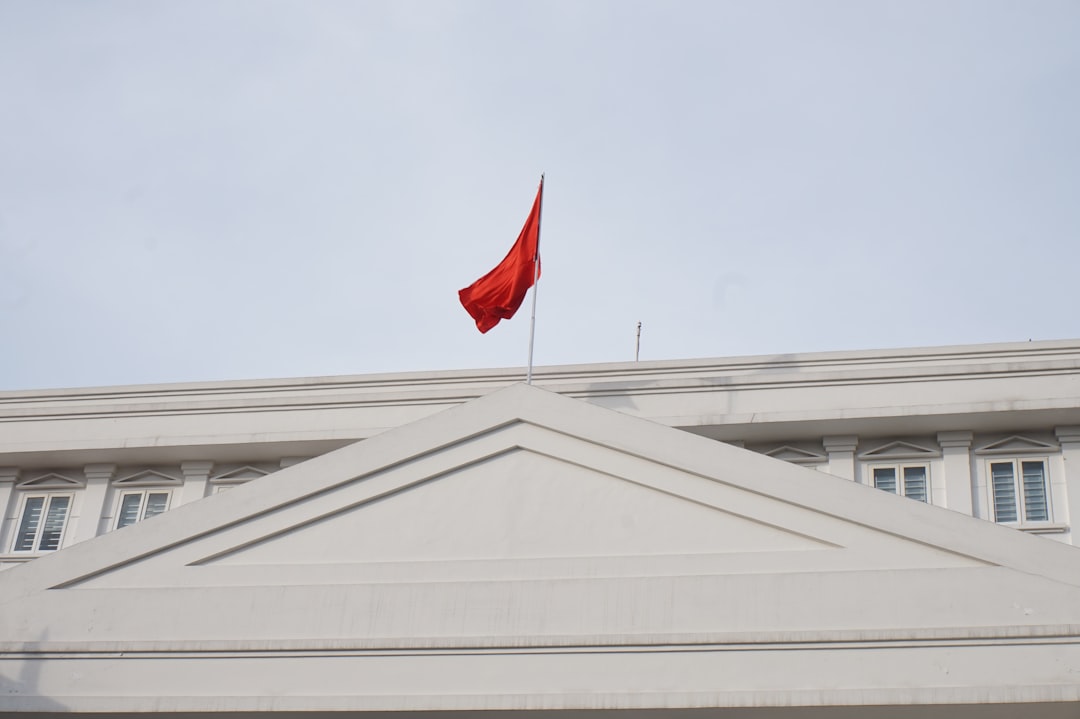 Illustration showing chinese threat concept