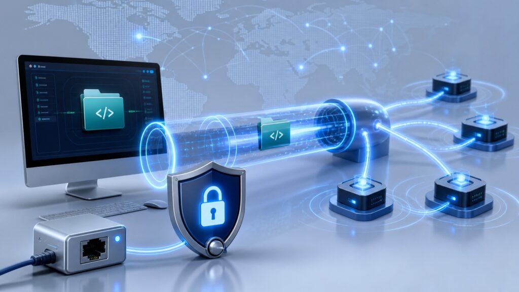 Best VPN for torrenting comparison shown with protected peer-to-peer transfers